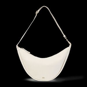 Elegant White Crescent Shoulder Bag